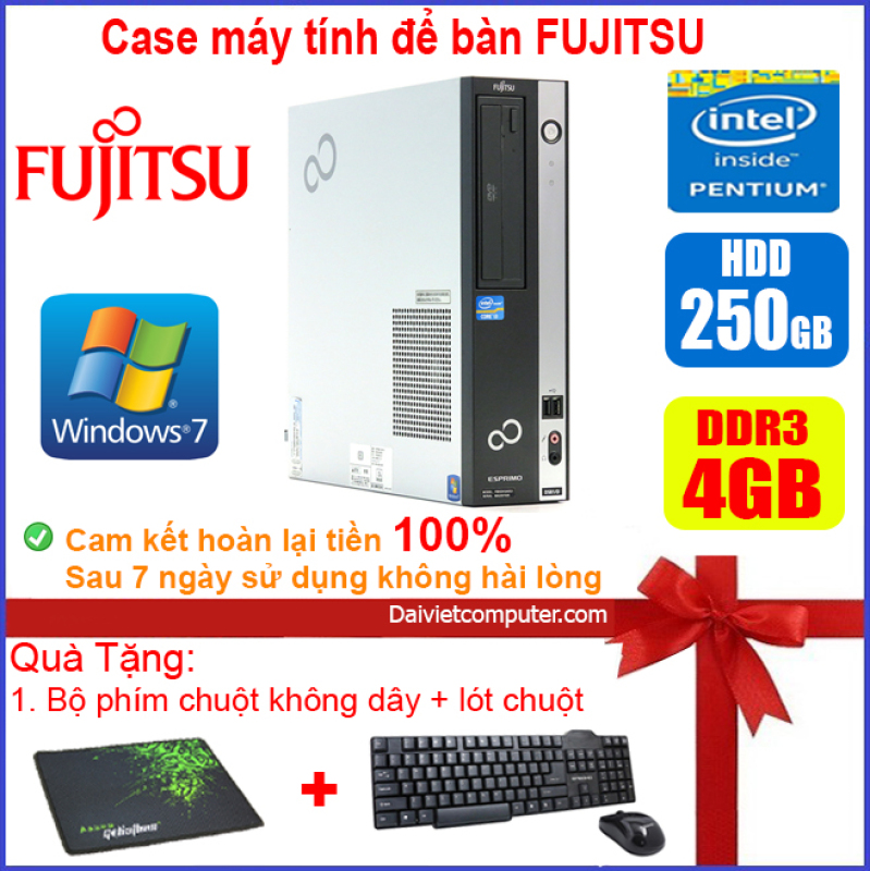 Bảng giá Case máy tính để bàn Fujitsu CPU Pentium G620 / Ram 4GB / HDD 250GB-500GB / SSD 120GB-240GB [QUÀ TẶNG: Bộ chuột phím không dây + lót chuột] Phong Vũ