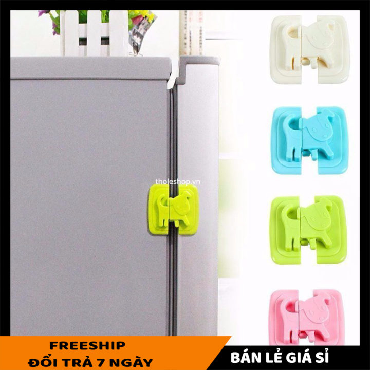 Khóa gài cửa tủ lạnh - Dụng cụ gài cửa đa năng giúp giữ chặt các loại cửa trong nhà bạn như cửa phòng, tủ lạnh, cửa kính - Khóa gài an toàn tủ lạnh, ngăn kéo, cửa tủ [LẺ GIÁ SỈ]