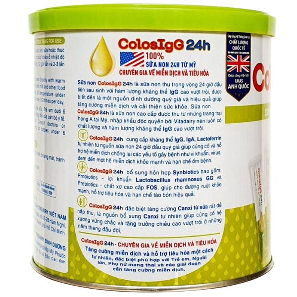 Sữa Colos IgG 24h 90g ( Hộp 60 gói )