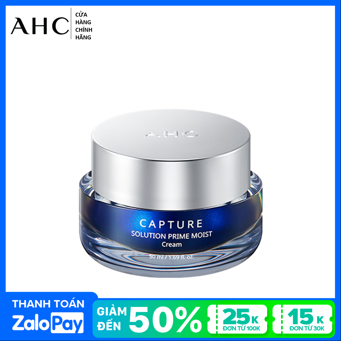 [HCM]Kem dưỡng ẩm AHC Capture Solution Prime Moist Cream 50ml