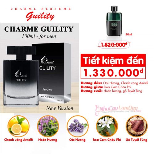 Nước Hoa  GU ILITY Cho Nam Chai 100ml