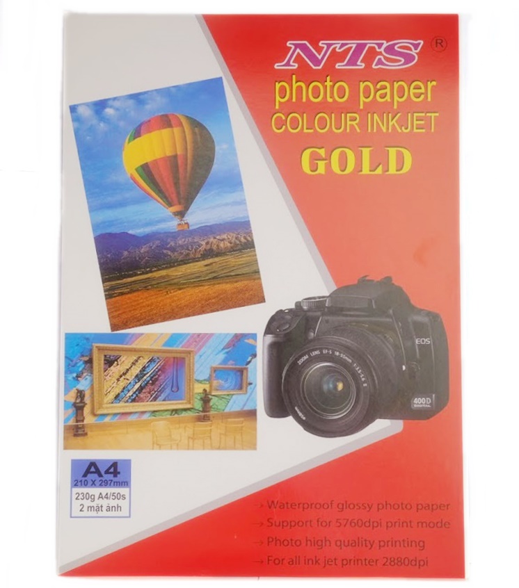 Giấy in ảnh 1 mặt bóng 50 tờ định lượng 230gsm NTS
