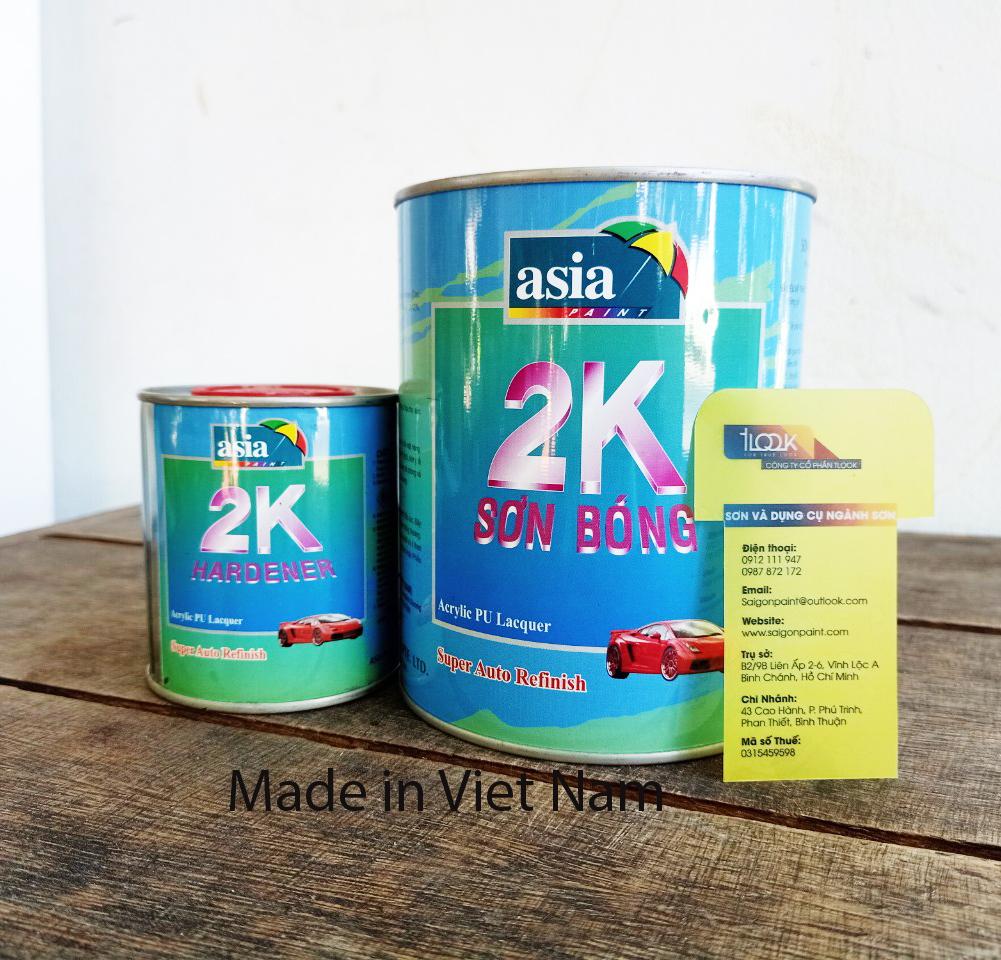 SƠN BÓNG 2K ASIA CLEAR BỘ 1.25L