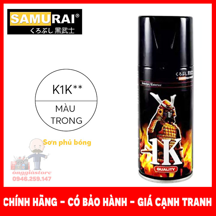 Sơn samurai phủ bóng màu trong k1k
