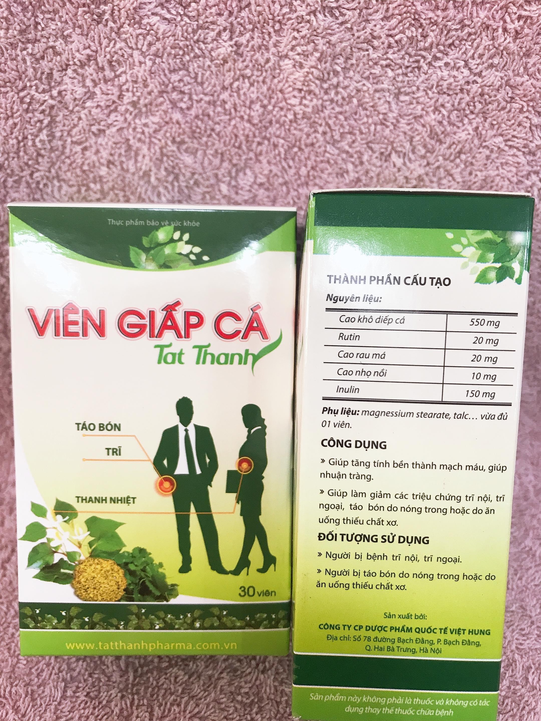 Viên Giấp cá - Trĩ - Táo bón - Suy tĩnh mạch