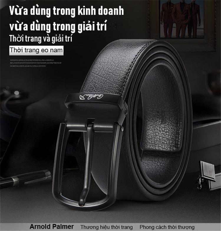 Kim khoá thắt lưng Thắt lưng da bò Arnold Palmer thời thượng