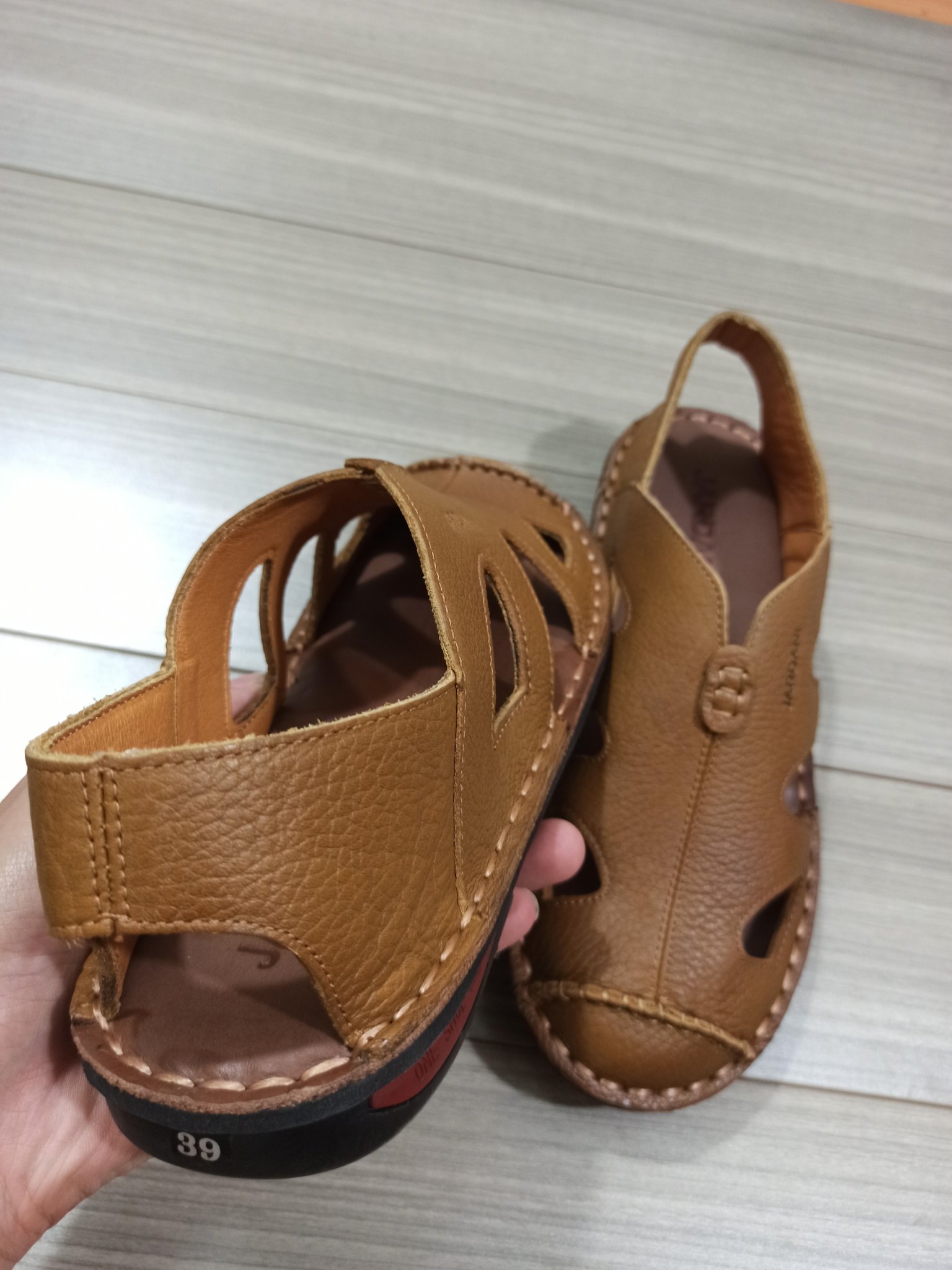 Giày Rọ Nam Da Bò màu Vàng - bảo hành 24 tháng