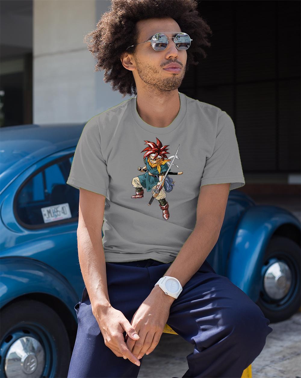 Áo thun Unisex hình Charater akashi and lida game Chrono Strigger Game