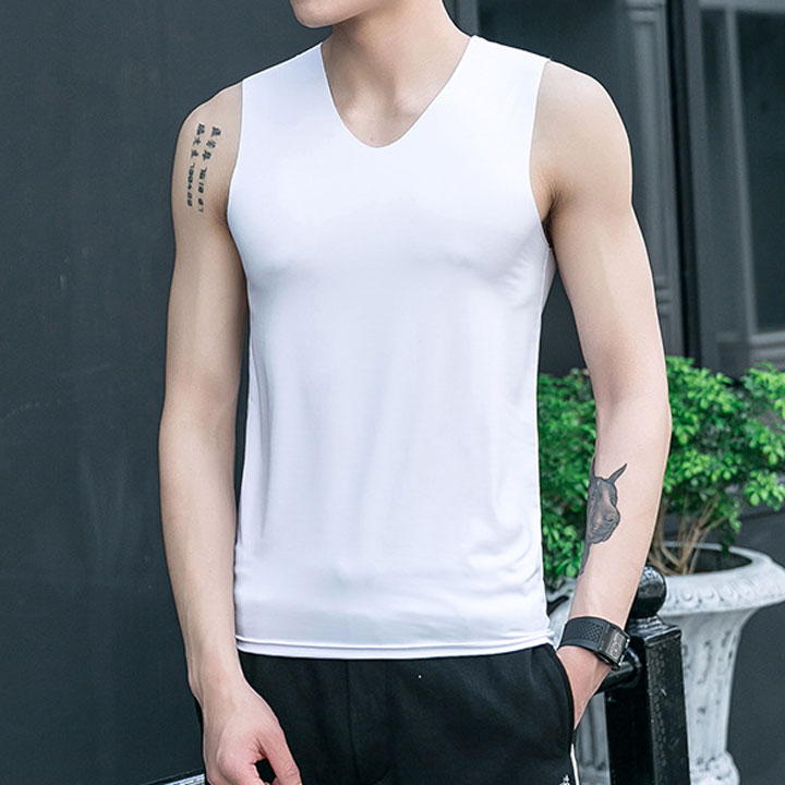 Áo Ba Lỗ Tank Top Thoáng Mát Không Viền Không Đường May Phong Cách Độc Lạ - Thời Trang Nam