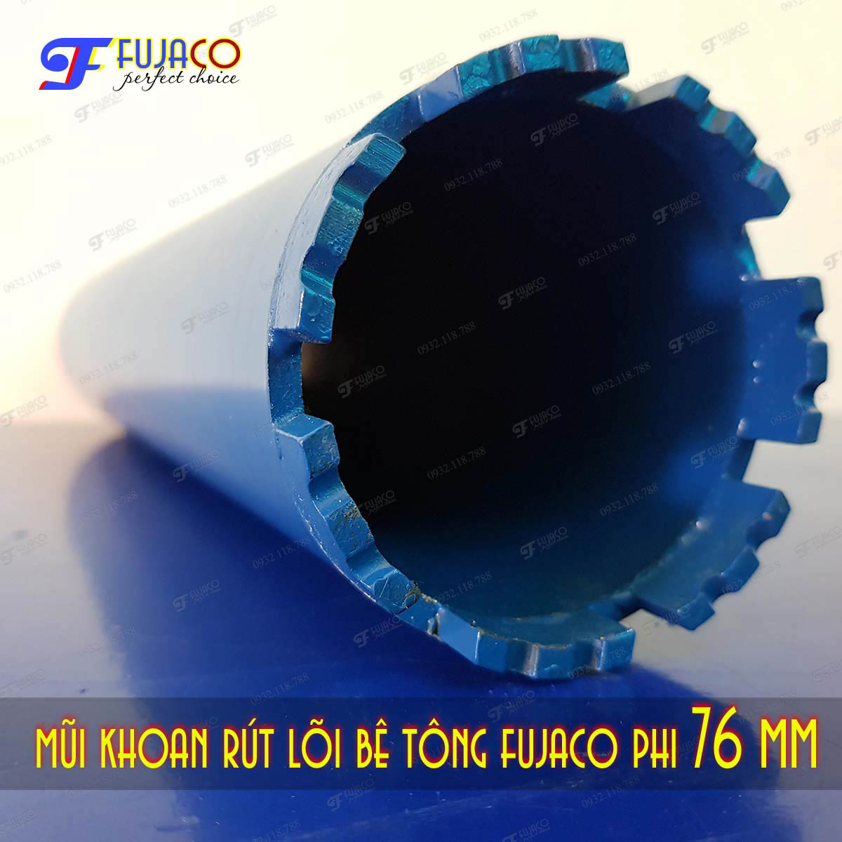 Mũi khoan rút lõi bê tông phi 76 mm - FUJACO