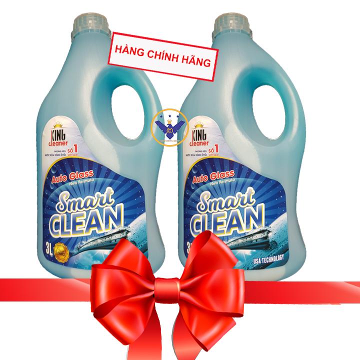 Bộ 2 Nước rửa kính ô tô siêu sạch đậm đặc KING CLEANER bình 3 lít