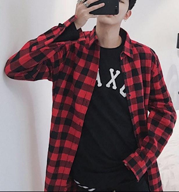 [HCM]Áo sơ mi nam caro trắng đen dài tay