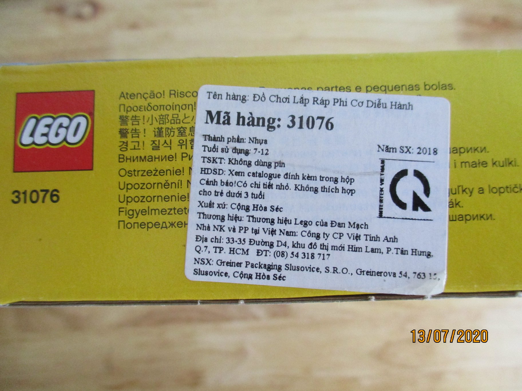 Đồ Chơi Lắp Ráp LEGO Creator 31076 Máy Bay Biểu Diễn Mạo Hiểm [BrickVN]