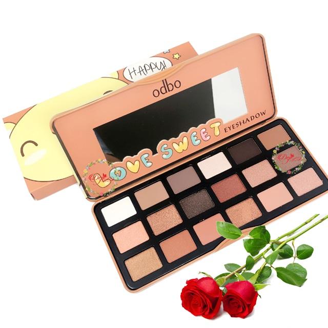 BẢNG PHẤN MẮT TONE NUDE NÂU ODBO LOVE SWEET OD262 BROWN tốt nhất