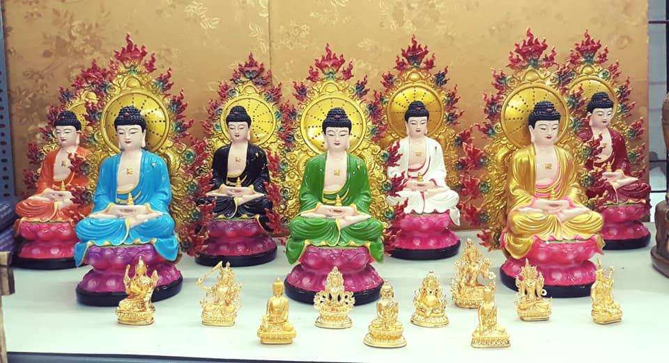 Bộ Dược Sư tượng 30cm vẽ màu (không lá đề)