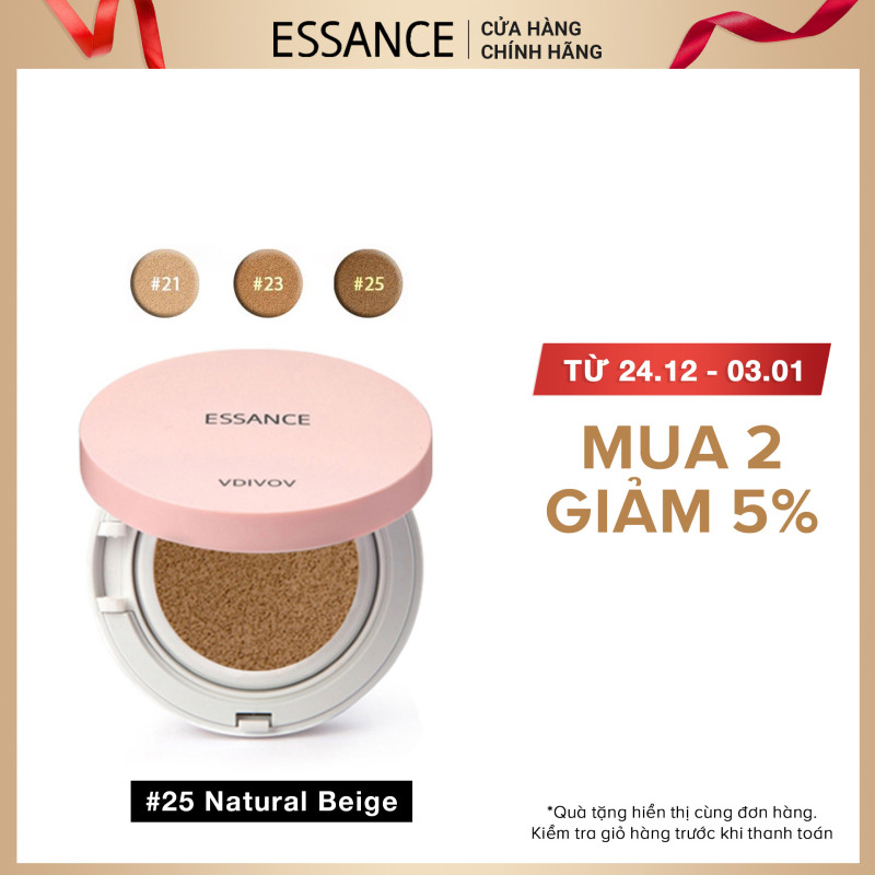 Phấn nước mịn lì mờ khuyết điểm Essance Veil Fit Cushion SPF50+ PA+++ 15g