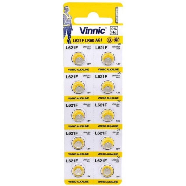 Vĩ pin đồng hồ vinnic l621f- lr60 - ag1 - vỉ 10 viên