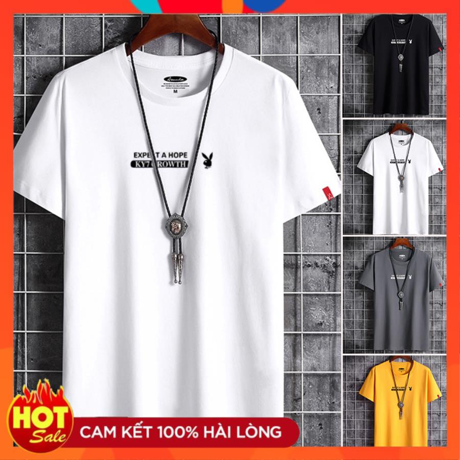 [ Hoàn Tiền 15% ] Áo Thun Nam Nữ Tay Ngắn Cổ Tròn Họa Tiết Tai Thỏ EXPECT A HOPE Thiết Kế Thời Trang Trẻ Trung Phù Hợp Mặc Nhà Đi Chơi C-Chat MEN TOP 210