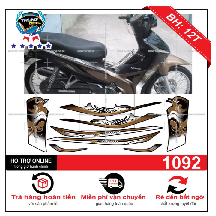 Tem rời xe wave S 110 mẫu zin