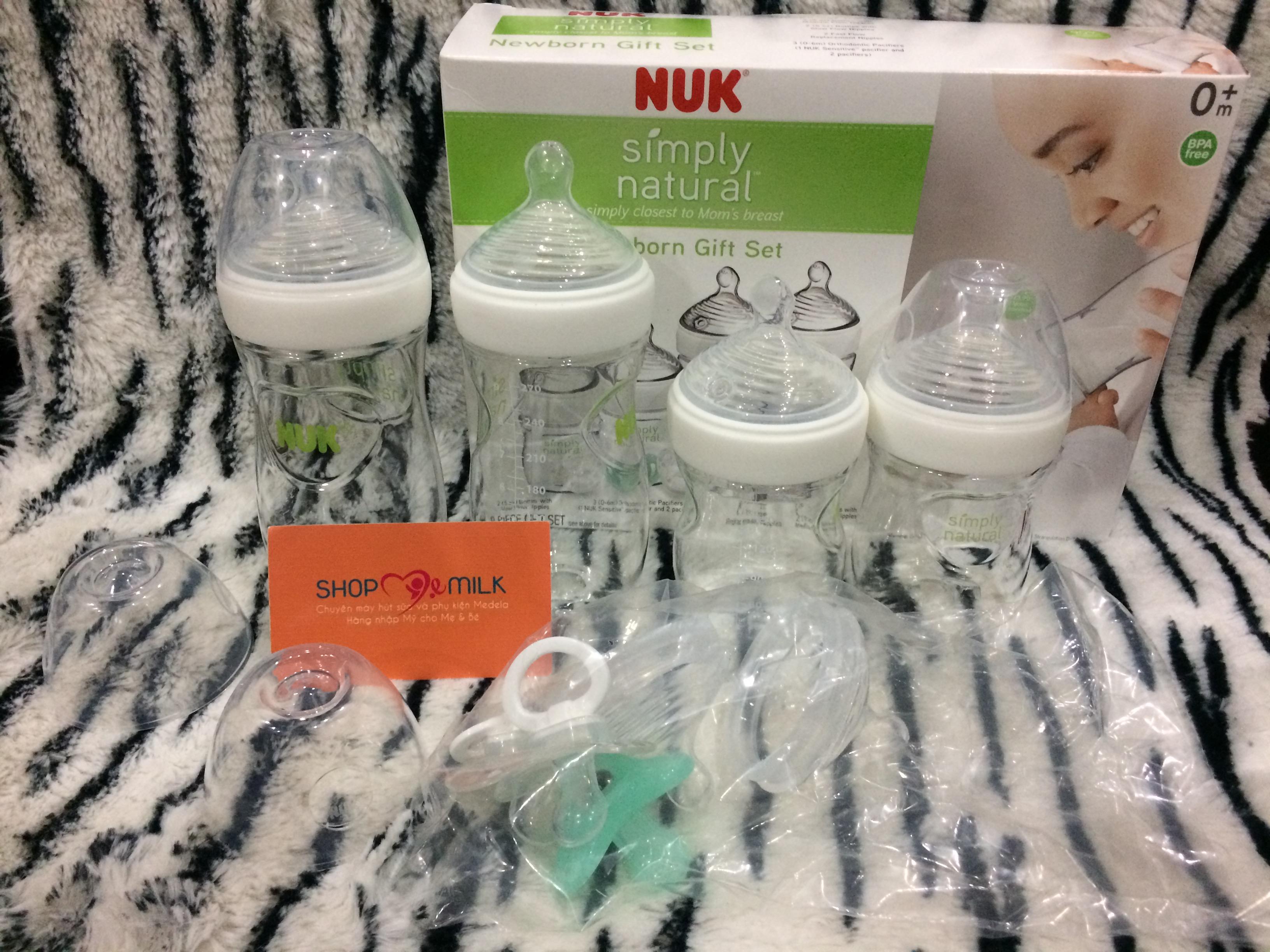 Bộ Gift Set 4 bình sữa Nuk Simply Natural
