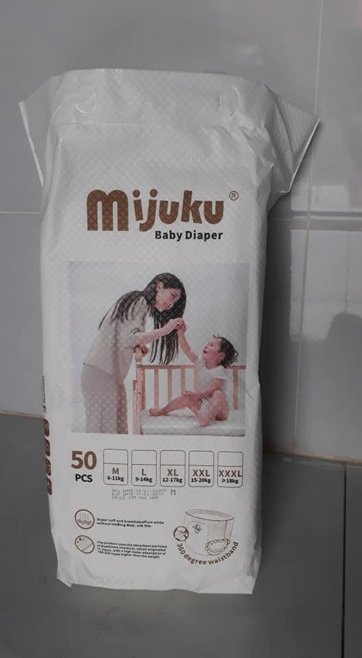 combo 5 miếng bỉm quần Mijuku mặc thử đủ size