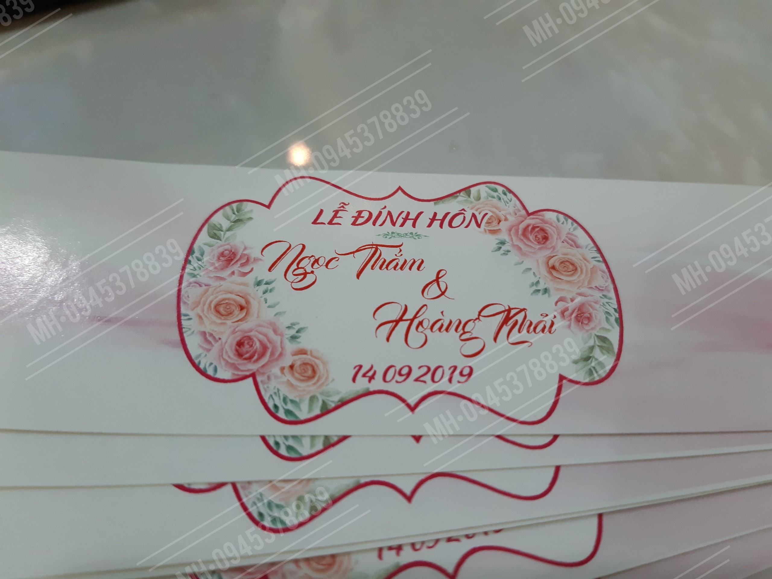 Set 30 Tem dán chai nước suối - decal giấy có keo sẵn
