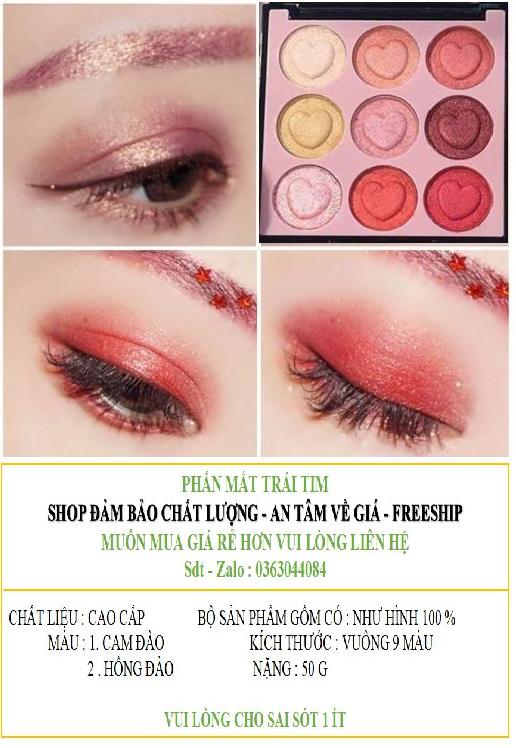 Phấn mắt TRÁI TIM CAM ĐÀO