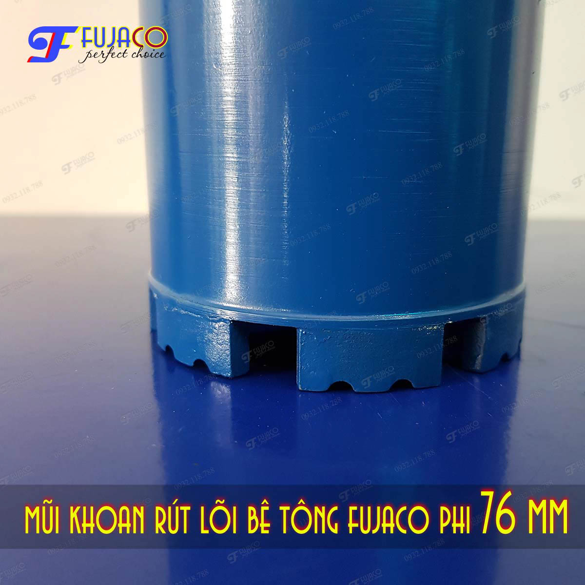 Mũi khoan rút lõi bê tông phi 76 mm - FUJACO