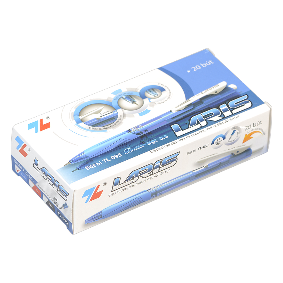 Hộp 20 Cây Bút Bi Thiên Long TL095 - Laris mực xanh