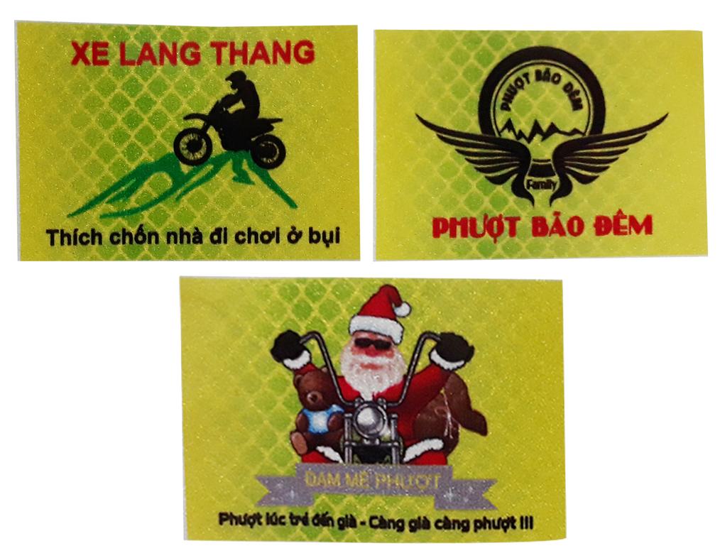 Tem Đề can phản quang Phượt bão đêm ngộ nghĩnh dán xe máy, ô tô, xe đạp điện, mũ bảo hiểm, balo, bàn học...thể hiện tình yêu và đẳng cấp phươt, Đi thật xa để thấy nhớ nhà Zjnmart