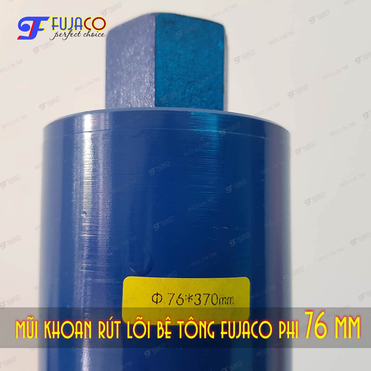 Mũi khoan rút lõi bê tông phi 76 mm - FUJACO