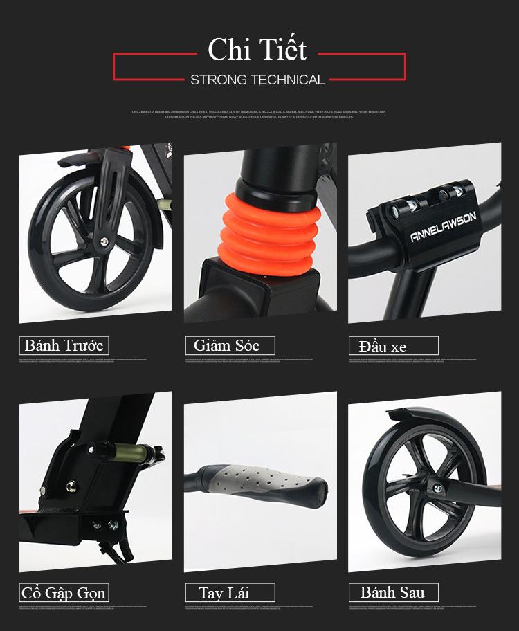 Adult Kick Scooter Y5 Foldable 2 big 200mm Wheel