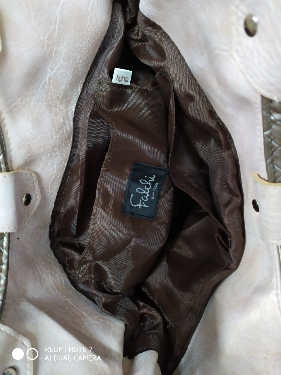 Túi da màu hồng phấn secondhand, hàng si