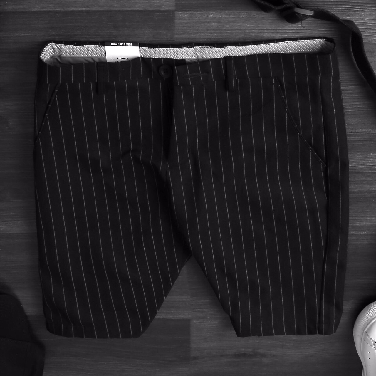 quần short tây âu caro sọc dọc
