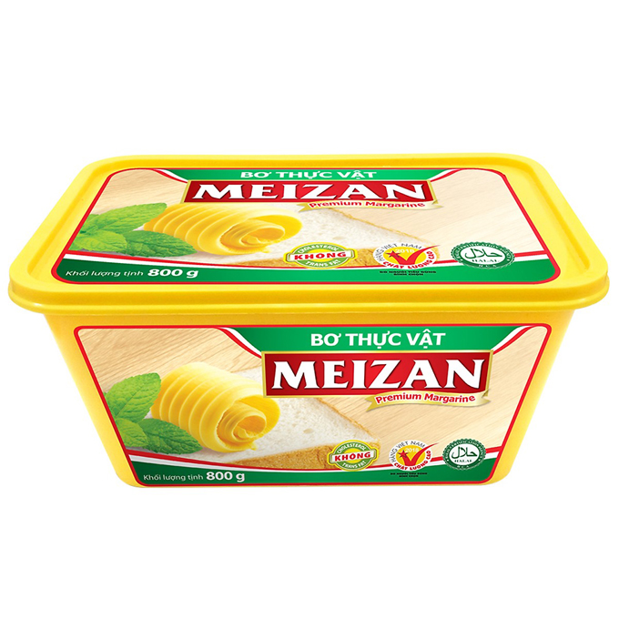Hộp bơ thực vật meizan 800g nổ bắp rang bơ chiếu phim tại nhà