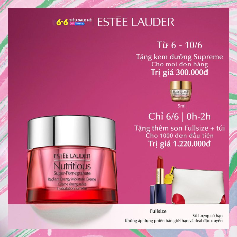 Kem dưỡng tái tạo năng lượng Estee Lauder Nutritious Super-Pomegranate Radiant Energy Moisture Crème 50ml giá rẻ