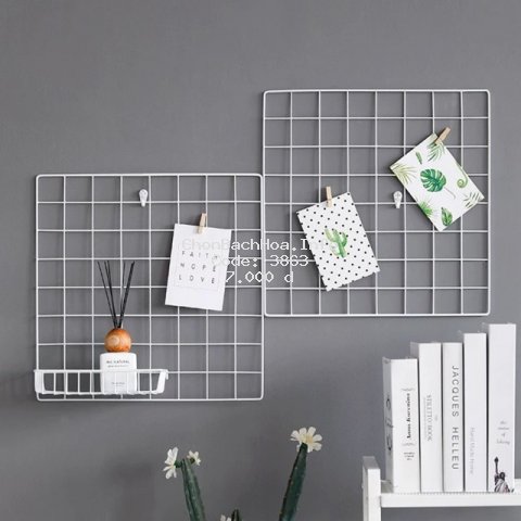 Khung lưới trang trí - Lưới sắt treo ảnh (Tặng đinh treo)