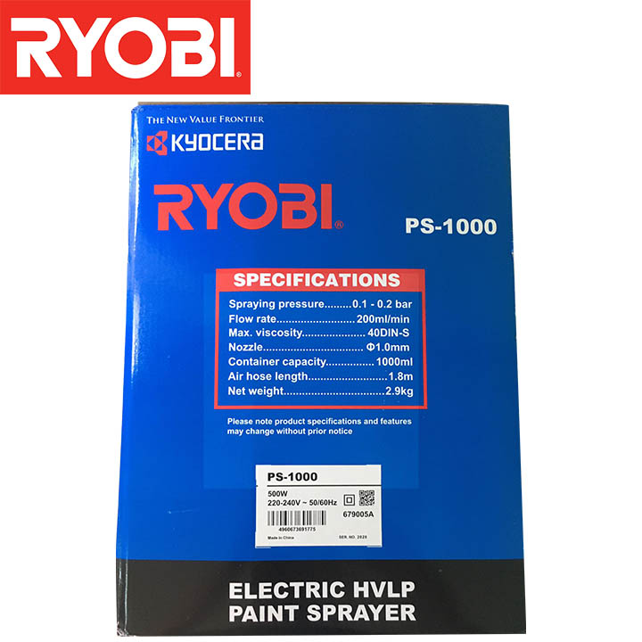[HCM]MÁY PHUN SƠN RYOBI PS-1000 500W
