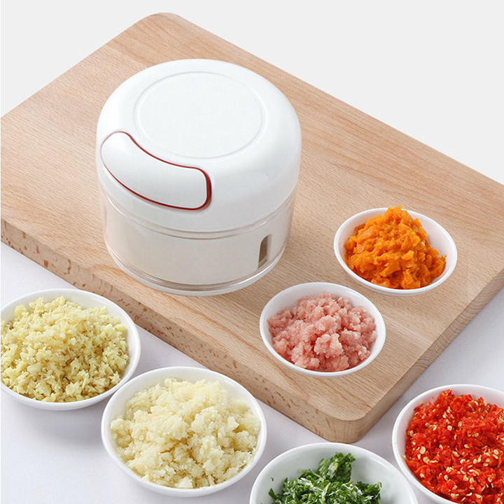 (XẢ KHO SIÊU RẺ) Máy Xay  Tỏi Ớt Mini Food Chopper-Dụng  Cụ xay Tỏi , Ớt dây Rút Tiện Lợi