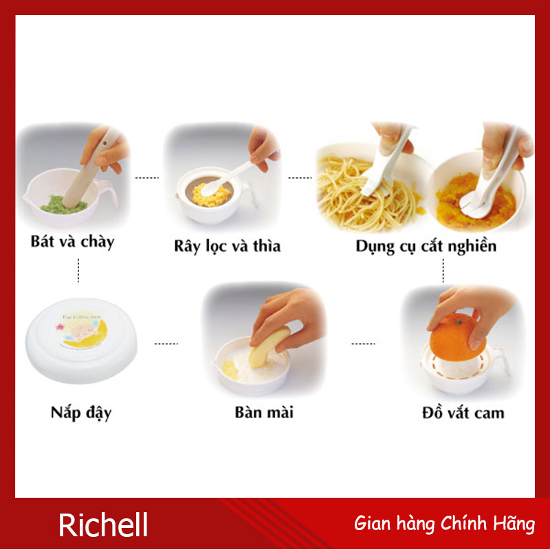 Bộ Chế Biến Và Ăn Dặm kiểu Nhật Richell RC53371