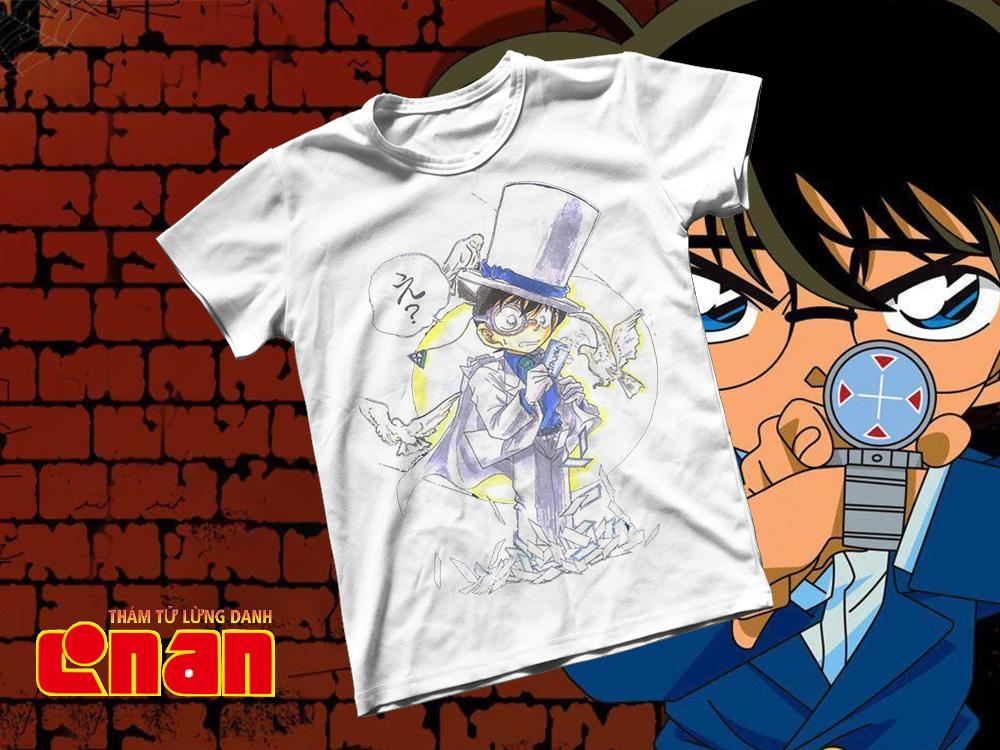 [HCM]Áo thun Cotton Unisex - Anime - Conan - Conan kid chibi