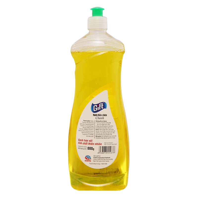 Nước rửa chén Gift hương chanh 800g - Mẫu mới