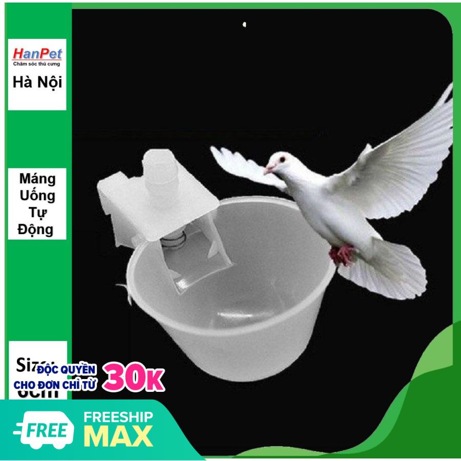 VX HP-(Bộ 10 chiếc) MÁNG UỐNG NƯỚC TỰ ĐỘNG CHO BỒ CÂU tặng kèm 10 tút chữ T rẽ nhánh - máng uống chim câu