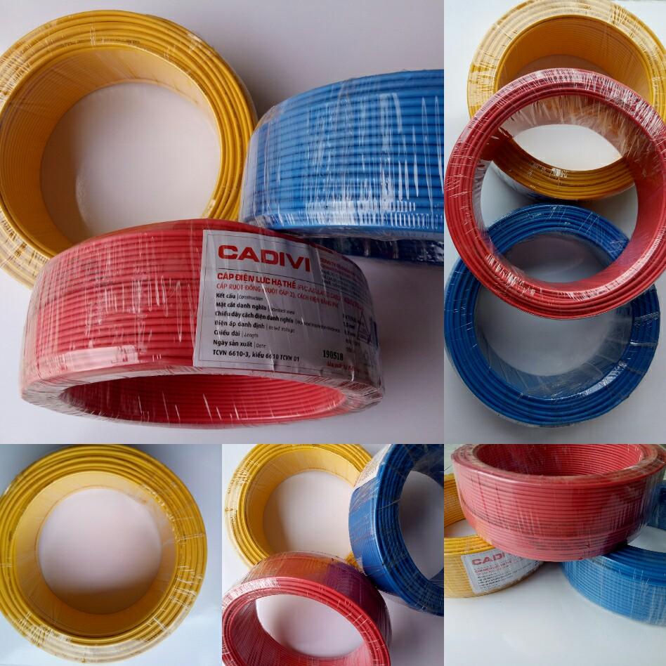 Dây cáp điện Cadivi 2.5 màu đỏ cuộn 100m