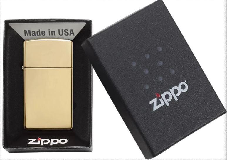 Zippo 1654B - Zippo Slim High Polish Brass