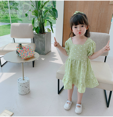 [FREESHIP Đầm bé gái] - Váy công chúa cho bé tay bồng chất lụa mềm mát