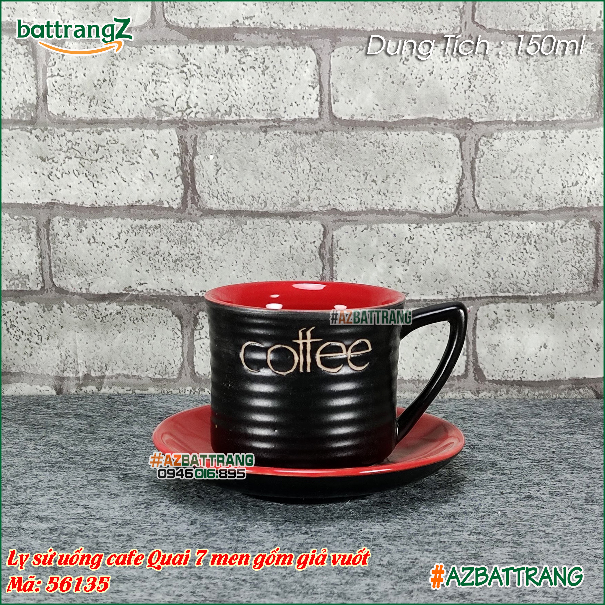 [CÓ SẴN] Ly cafe sứ Bát Tràng Quai số 7 men gốm nhiều màu