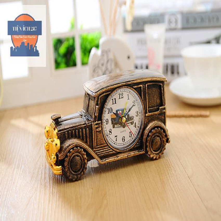 (Giá Sỉ Rẻ) ĐỒng hồ báo thức để bàn mô hình xe oto