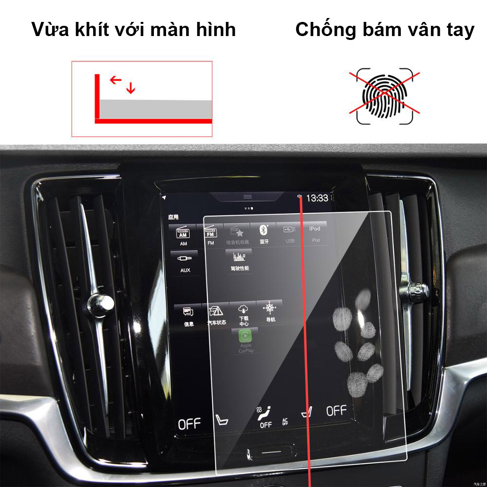 [HCM]Cường lực màn hình cảm ứng xe Volvo