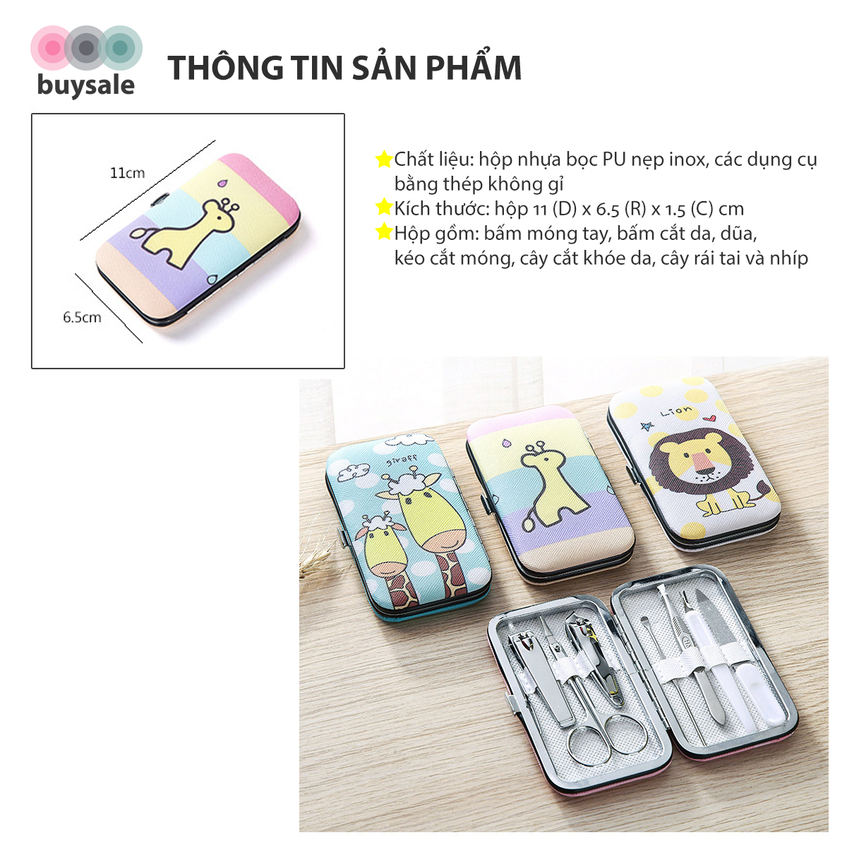 [HCM]Hộp dụng cụ chăm sóc móng tay 7 món - buysale - BSPK113